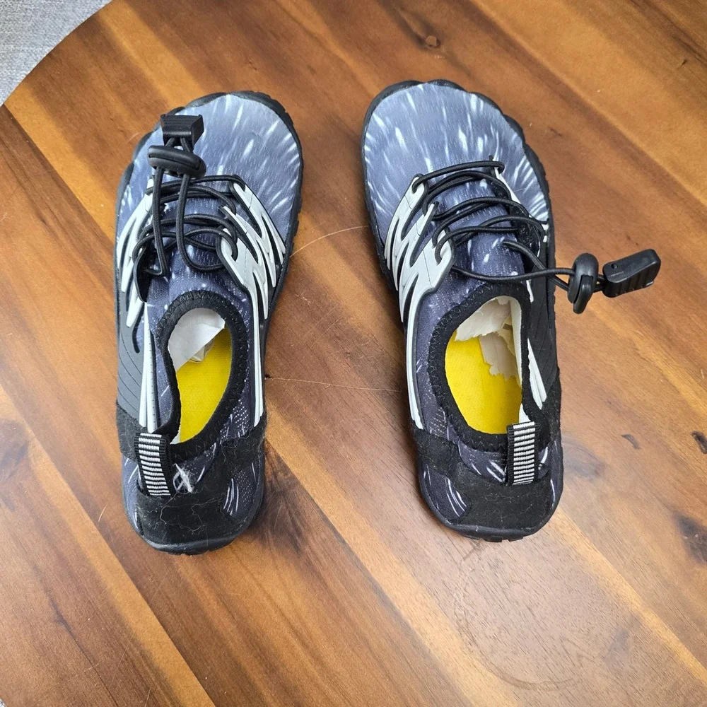 Kids Water‎ Shoes Size 35 Gray & Black Beach Pool Swim Surf Quick Dry Size 4